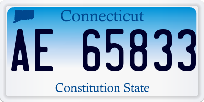 CT license plate AE65833