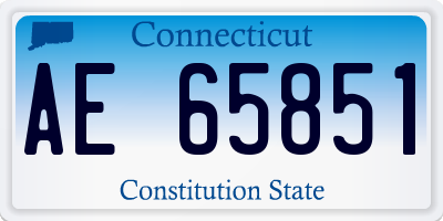 CT license plate AE65851