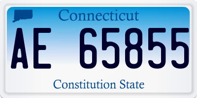 CT license plate AE65855