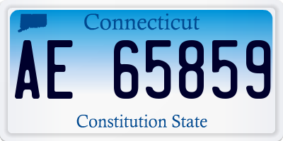 CT license plate AE65859