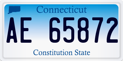 CT license plate AE65872