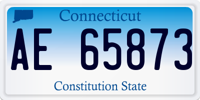 CT license plate AE65873
