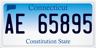 CT license plate AE65895
