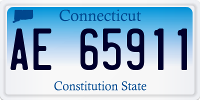 CT license plate AE65911