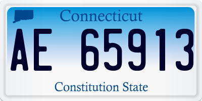 CT license plate AE65913