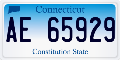 CT license plate AE65929