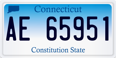 CT license plate AE65951