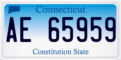 CT license plate AE65959