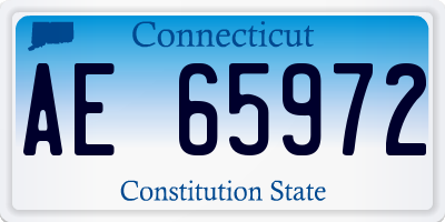 CT license plate AE65972