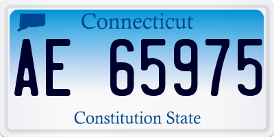 CT license plate AE65975