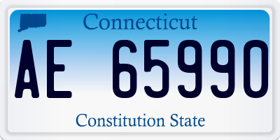 CT license plate AE65990