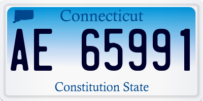 CT license plate AE65991
