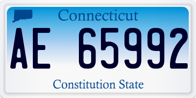 CT license plate AE65992