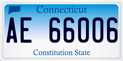 CT license plate AE66006