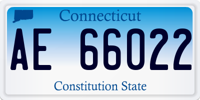 CT license plate AE66022