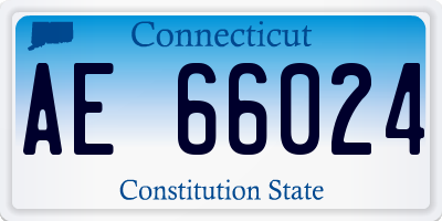 CT license plate AE66024