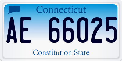 CT license plate AE66025