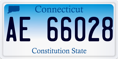 CT license plate AE66028