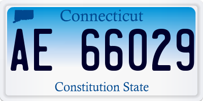CT license plate AE66029