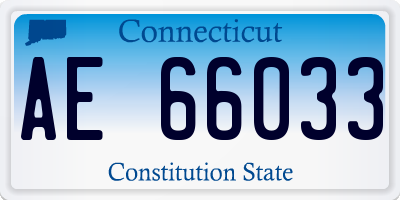 CT license plate AE66033