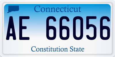 CT license plate AE66056