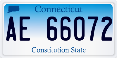 CT license plate AE66072