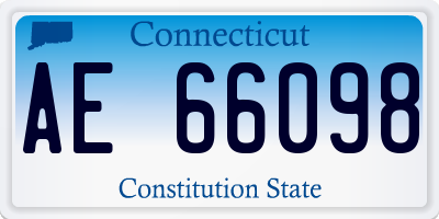 CT license plate AE66098