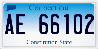 CT license plate AE66102