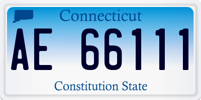 CT license plate AE66111