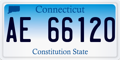 CT license plate AE66120