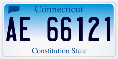 CT license plate AE66121