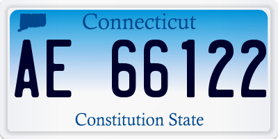 CT license plate AE66122