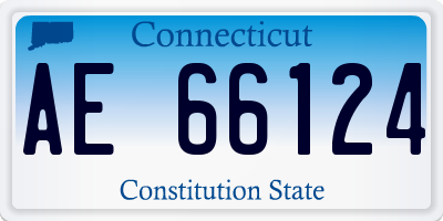 CT license plate AE66124