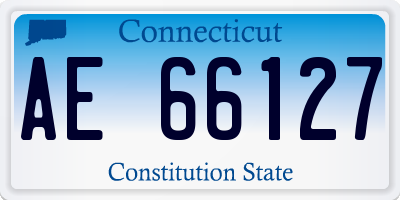 CT license plate AE66127