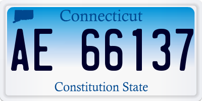 CT license plate AE66137