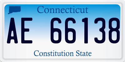 CT license plate AE66138