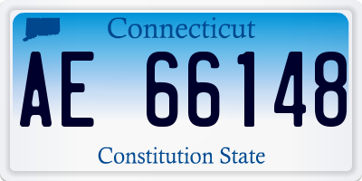 CT license plate AE66148