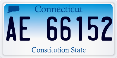 CT license plate AE66152