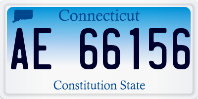 CT license plate AE66156