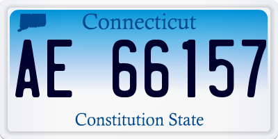 CT license plate AE66157