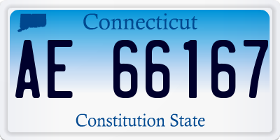 CT license plate AE66167