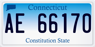CT license plate AE66170