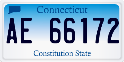 CT license plate AE66172