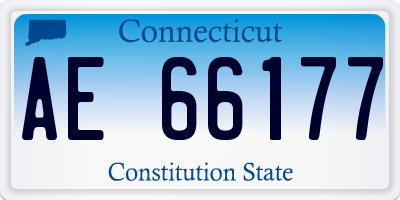 CT license plate AE66177