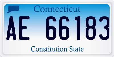 CT license plate AE66183