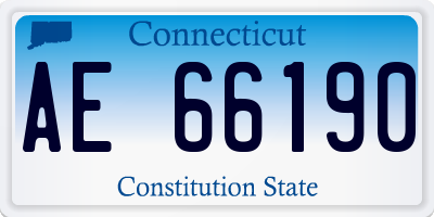 CT license plate AE66190