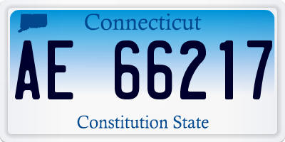 CT license plate AE66217