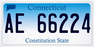 CT license plate AE66224