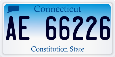 CT license plate AE66226