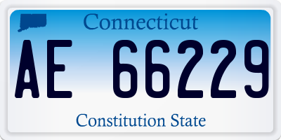 CT license plate AE66229